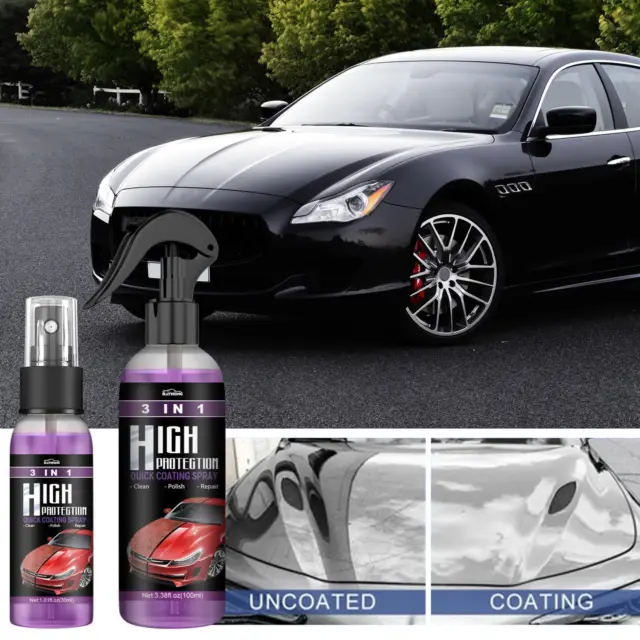 3 in 1 rivestimento auto ad alta protezione rapida spray rivestimento ceramica nuovo idrofobo UK