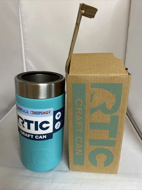 RTIC Craft Can Koozie 16 oz. Teal  - Stainless Steel Double Wall Vacuum