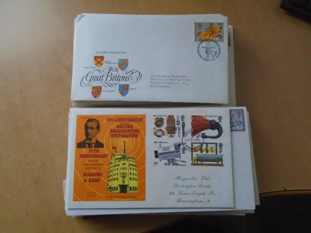 Great Britain - 76 x 1970s commemorative first day covers. See pics below.