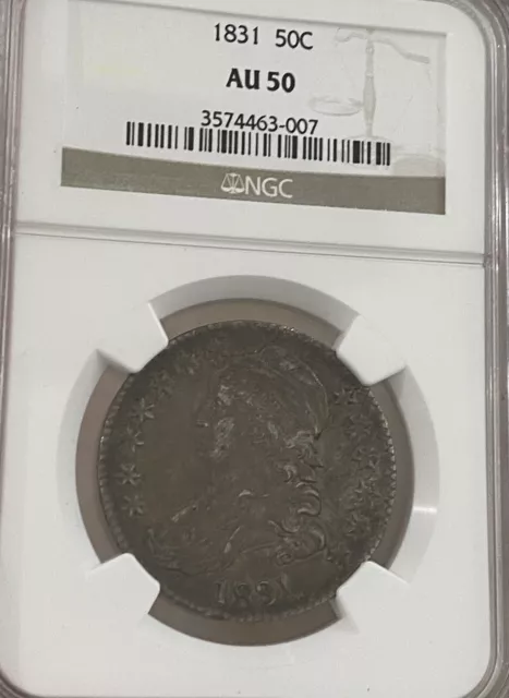 1831 Capped Bust Half Dollar 50c NGC AU 50