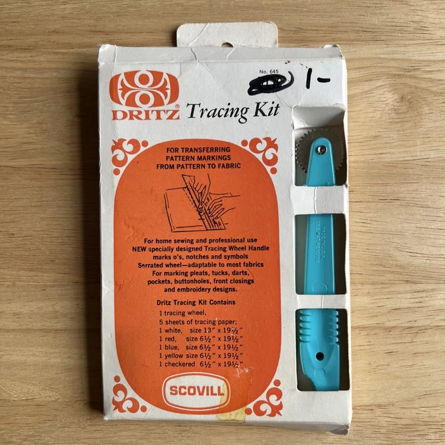 vintage Scovill Dritz tracing kit for sewing original box NOS USA Made #645