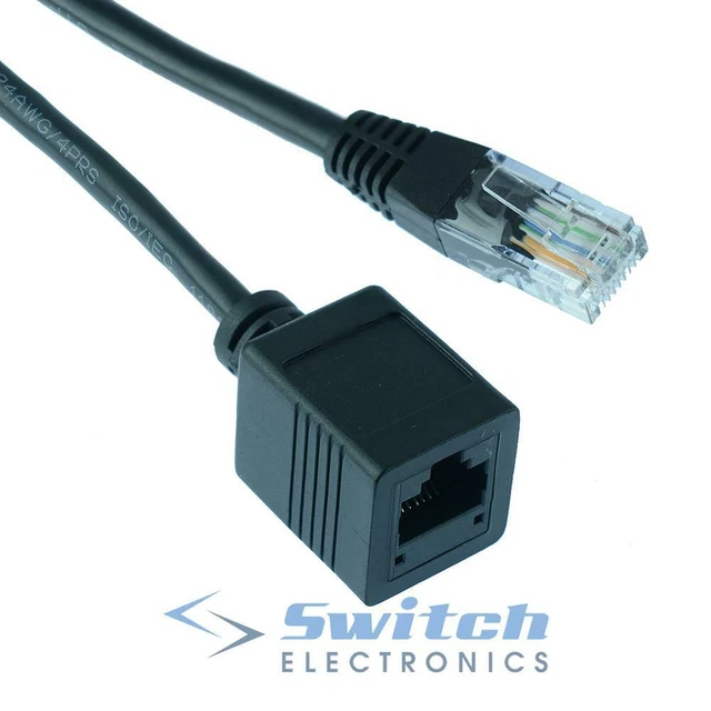 Câble D'extension RJ45 Angle Droit 30cm - Mâle Vers Femelle, Pour Montage Sur Panneau Réseau