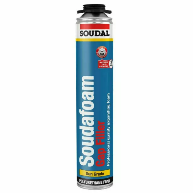 Pistolet en mousse PU Soudal Soudafoam Gap Filler qualité polyuréthane expansif