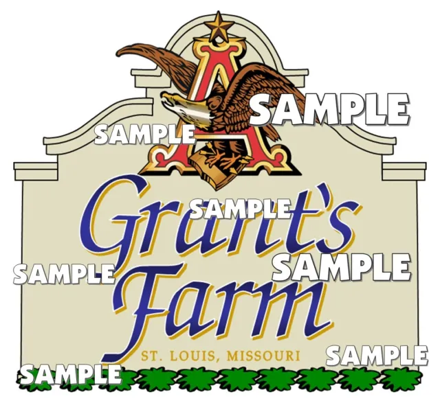 Grant's Farm Sign St. Louis Missouri Scrapbook Embellishment Paper Die Cut Piece