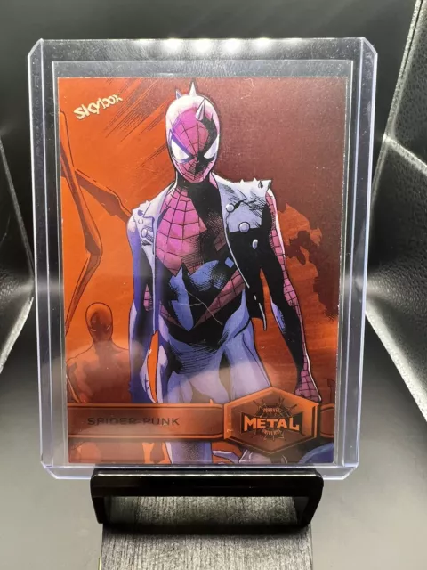 2022 UD Marvel Metal Universe Spider-Man Spider Punk LIGHT FX ORANGE 16/25 Rare