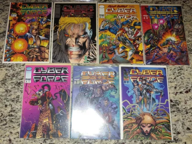 CYBERFORCE Vol 1 #0,4 + Vol 2 #2,7,8,9,11 Marc Silvestri LOT of 6 Image NM 1992