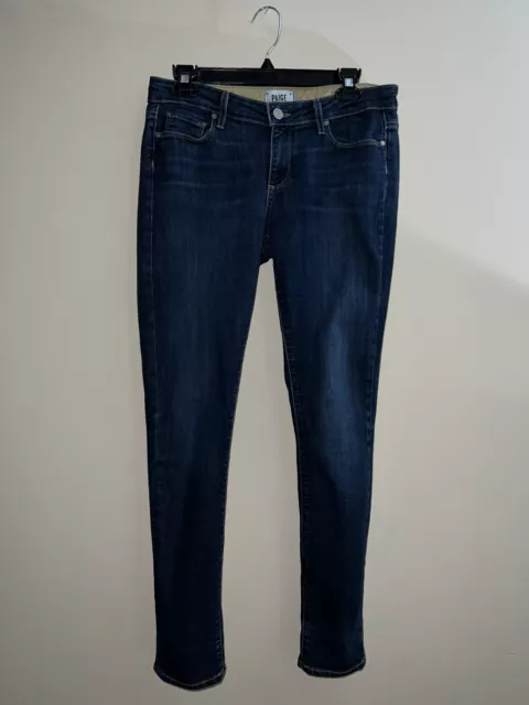 Paige Skyline Ankle Peg Womens Size 29 Dark Wash Blue Jeans Super Rebellious