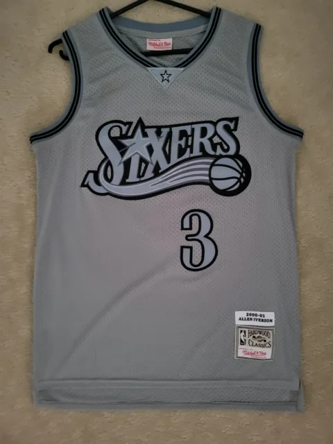 Iverson Mitchell & Ness Hardwood Classics NBA Philadelphia 76ers Grey Jersey