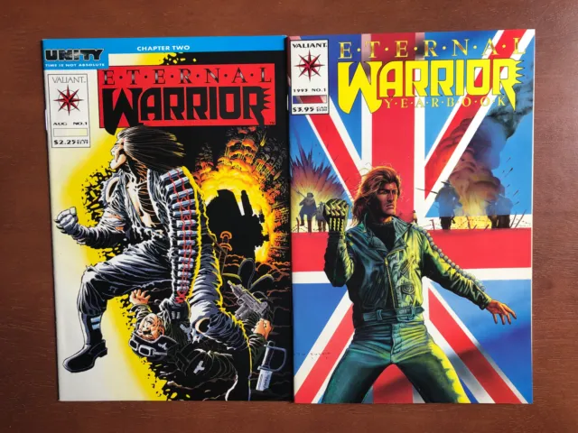 Eternal Warrior #1 (1992) 9.2 NM Valiant Key Issue Comic Book Yearbook Bloodshot