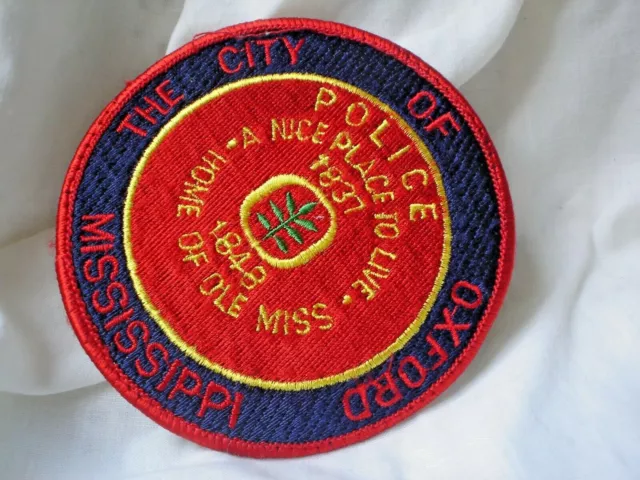F1 One Sew On  Cloth Patch Approx 10 Cm City Of Oxford Mississippi