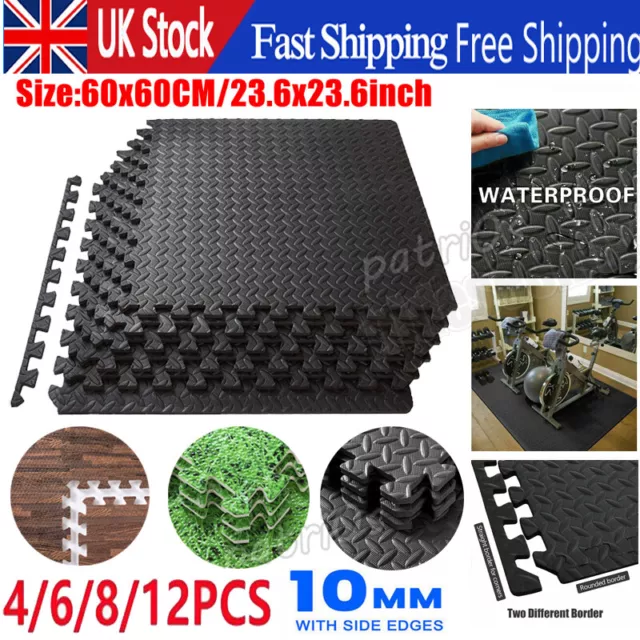 EVA INTERLOCKING FLOOR MATS 10MM 60x60CM SOFT FOAM GYM FLOORING MATS YOGA TILES