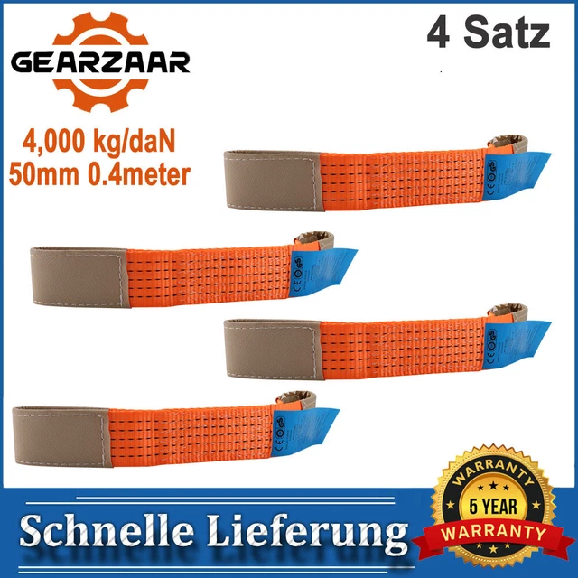 4x Quergurt Spanngurte Autotransport 50mm Zurrgurte 4000kg Trapezband Querband
