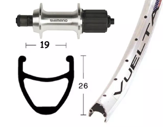 Bike-Parts 28″ Hinterrad Rodi Airline 1 + Shimano Tourney TX500 8-10-fach (QR)