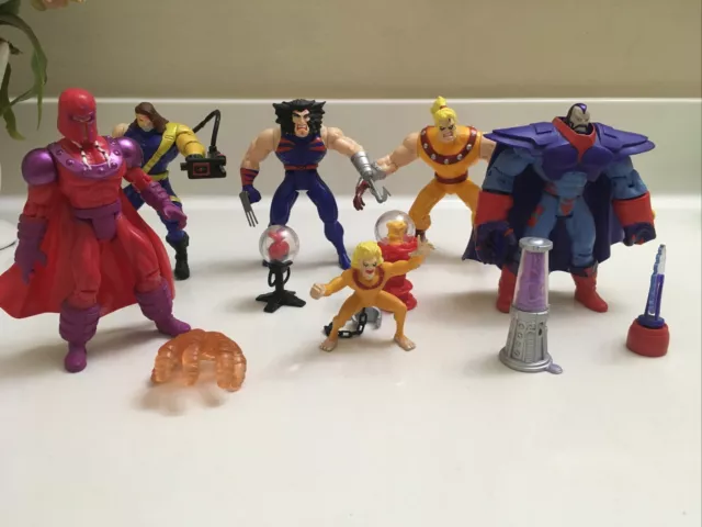 Lot Toy Biz Marvel X-MEN Age of Apocalypse Wolverine Magneto Cyclops Sabertooth