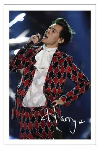 HARRY STYLES Signed Autograph PHOTO Signature Fan Gift Print Music FINE LINE