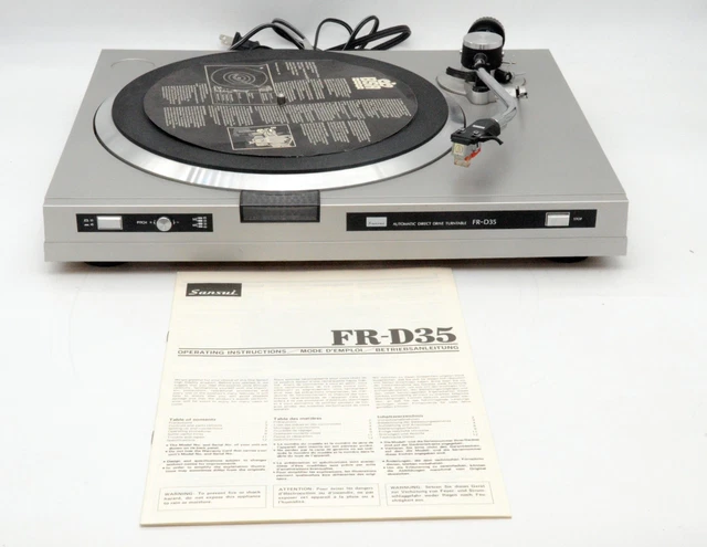 Sansui Fr Q5 Manual TOCADISCOS SANSUI FR-D35 De Accionamiento