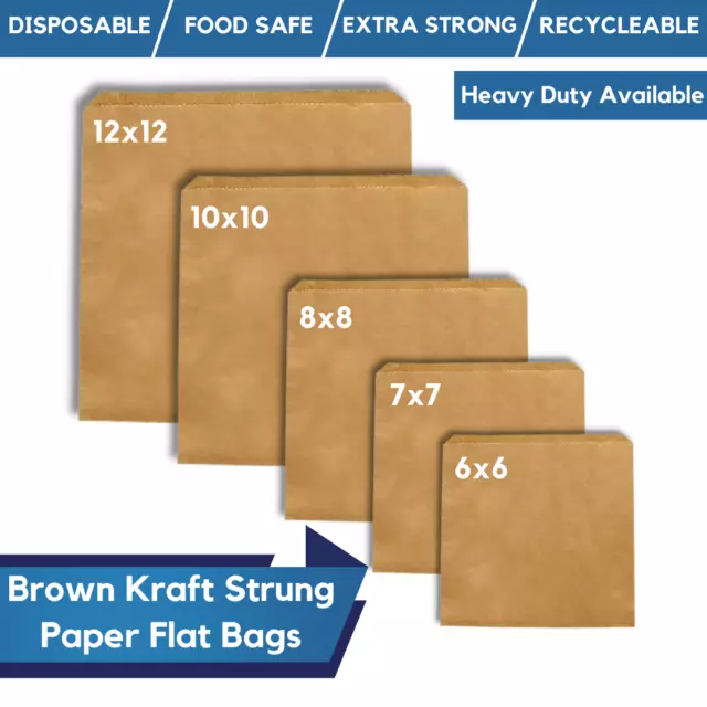 Brown Strung Kraft Paper Food Bags Takeaway Paper Bags Fruit Shop Counter Bags