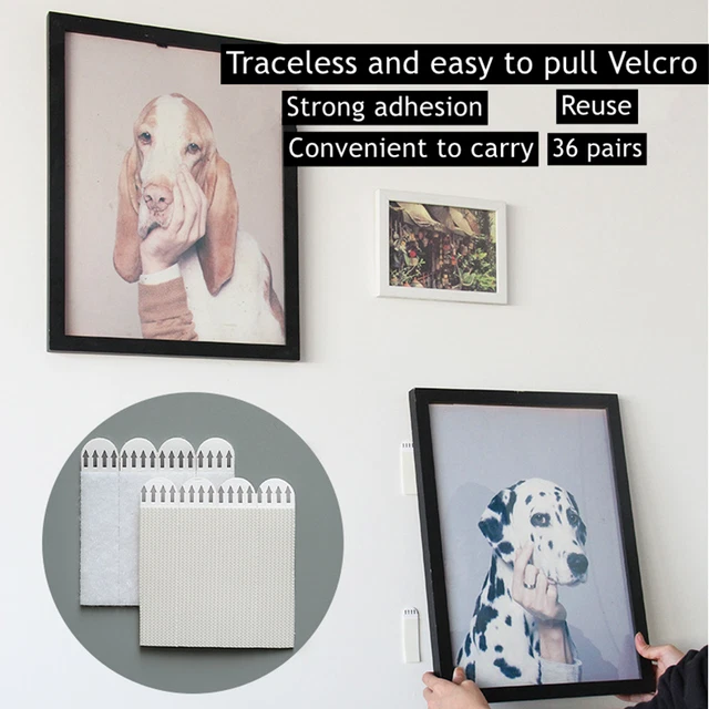 36-Pairs(72 Strips) Large Picture Hanging Strips, Heavy Duty Adhesive