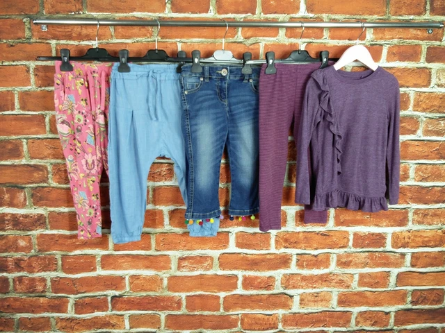 Girls Bundle Age 3-4 Years 100% Next Trouser Set Harem Leggings Jeans Top 104Cm