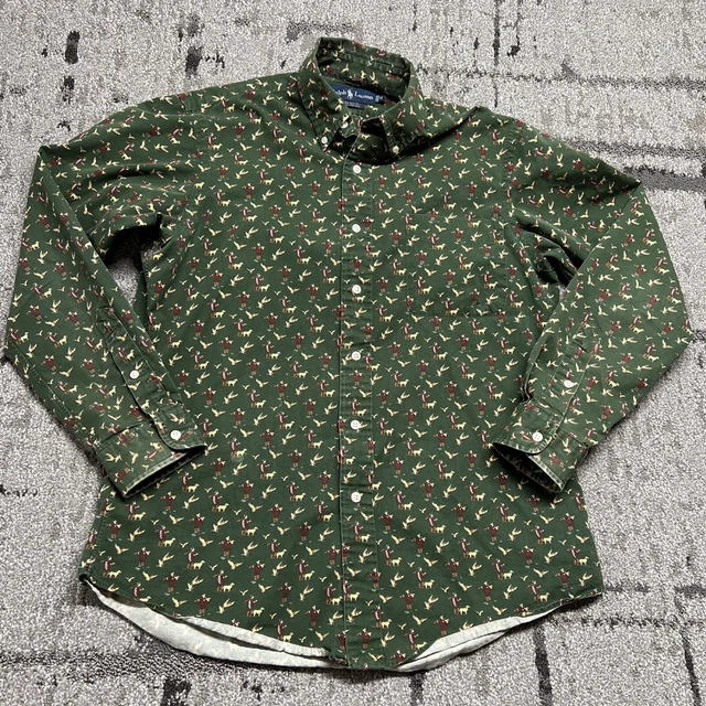 Polo Ralph Lauren Vintage Button Down Duck Hunting Hunter Dog Shirt Men’s Size M Polo Ralph Lauren Vintage Button Down Duck Hunting Hunter Dog Shirt Men’s Size M