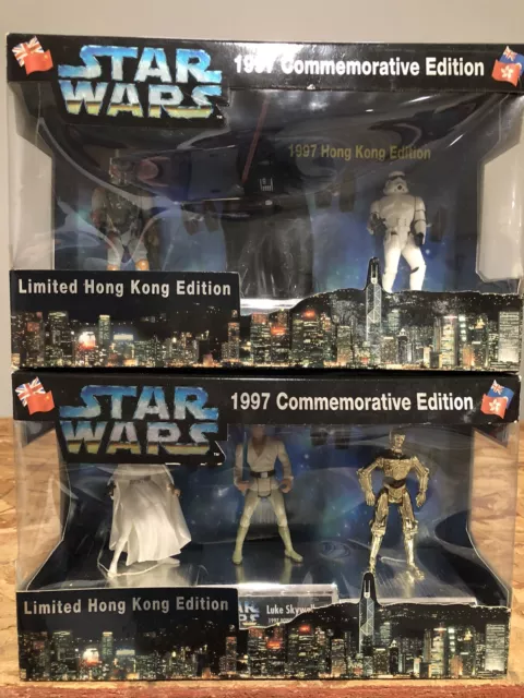 Star Wars Hong Kong Commemorative Edition Action Figure  Sets 1 & 2 1997 MISB