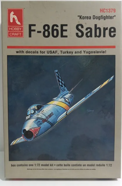 Hobby Craft #1379 F-86E Sabre 1/72 Scale. Hm/Rb