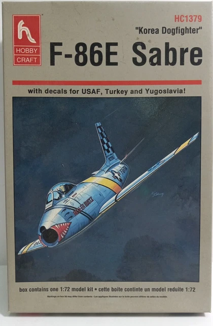 Hobby Craft #1379 F-86E Sabre 1/72 Scale. Hm/Rb Hobby Craft #1379 F-86E Sabre 1/72 Scale. Hm/Rb
