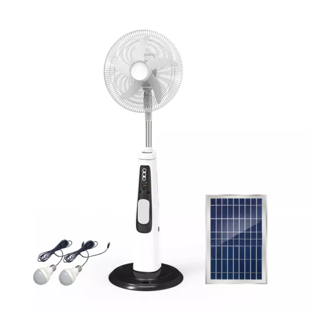 Rechargeable Stand Fan Solar Fan With Solar Panel12v Dc Battery 16inch 10599 Picclick