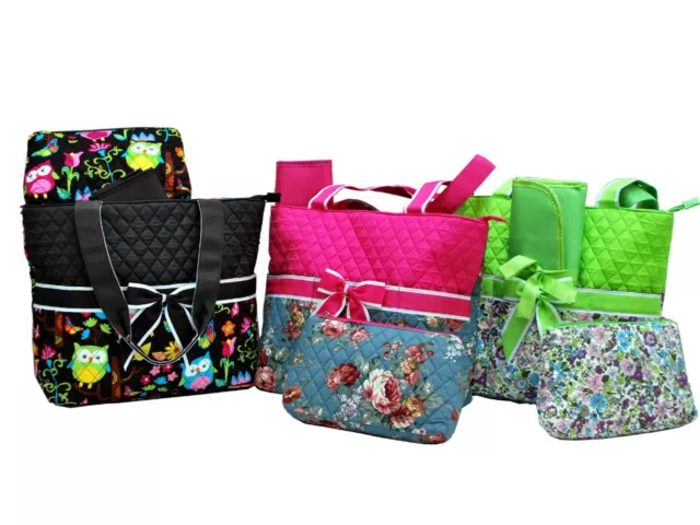 "Ori-Ori" Super Light-weight Quilted Floral Diaper Tote Bag/Mommy Bag/Shop Bag