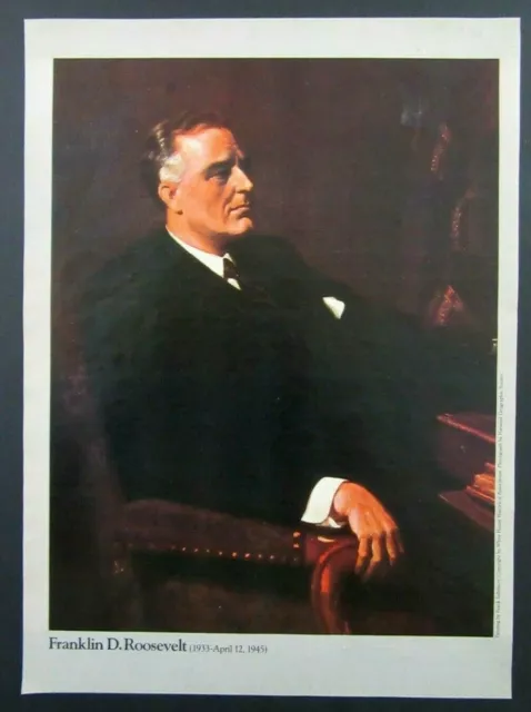 FRANKLIN D. ROOSEVELT 32nd US President 1933-1945 Full Page TIME Magazine Poster