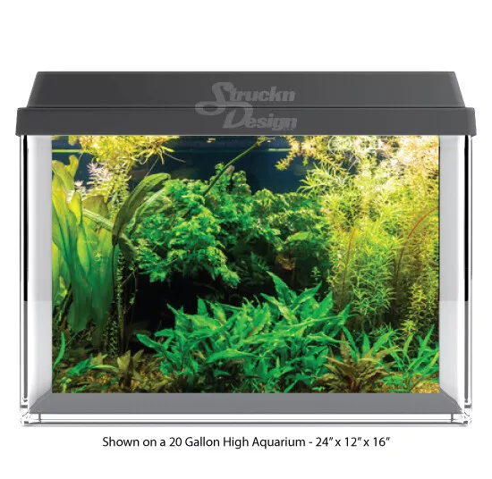 Detailed Greenery Green Polyester Fish Tank Glass Backdrop Aquarium Background