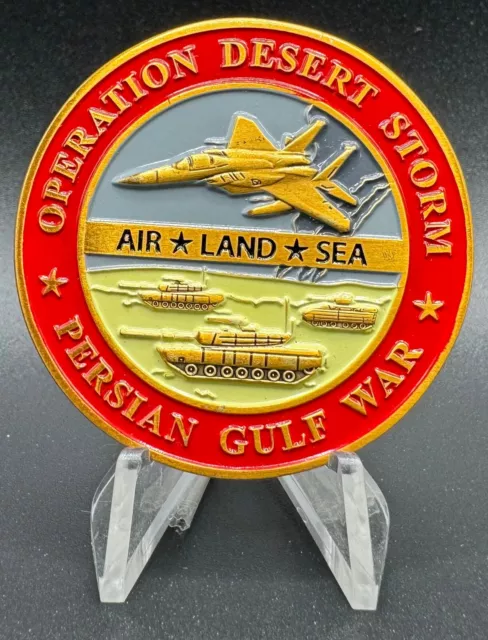 Operation Desert Storm Persian Gulf Air - Land- Sea Military Challenge Coin