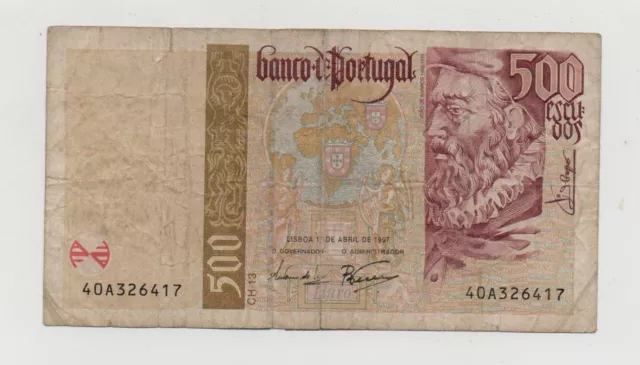 Portugal 500 Escudos 1997 Pick 187 Look Scans