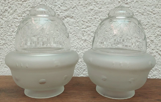 Pareja De Globos De Cristal Para Lámpara