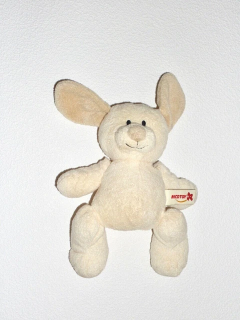 Hund Hündchen Dog Nicotoy 25 cm beige Kuscheltier Plüschtier Stofftier wie NEU