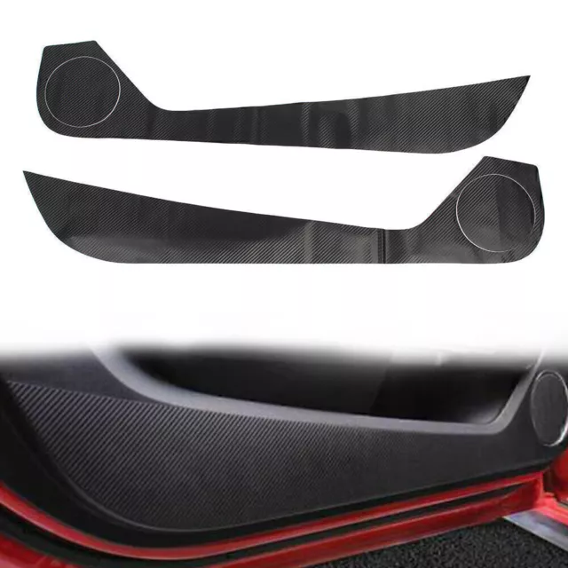 Door Anti Kick Pad Protection Cover Trims For Ford Mustang 2015-2022 2 Pcs