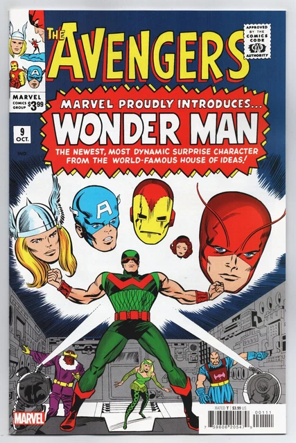Avengers #9 Facsimile Edition | Reprint 1st App Wonder Man (Marvel, 2023) NM