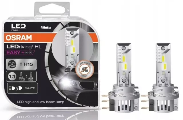 Coppia Lampade Osram 64176Dwesy-Hcb  Led H15 Hl Easy Fit 6500K Plug & Play