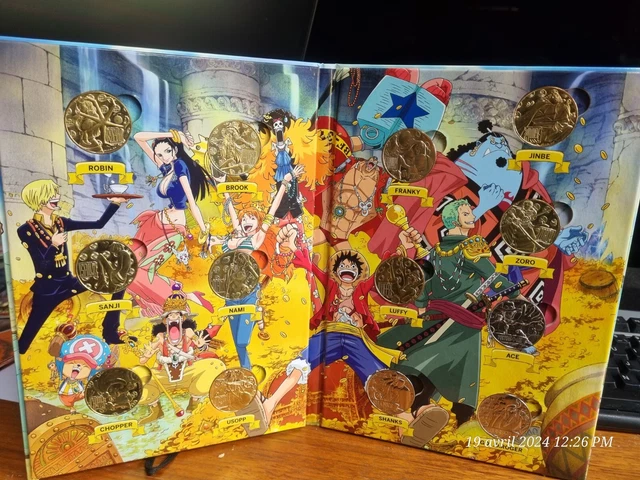 SERIE COMPLETE 13 Mini Médaille One Piece Monnaie de Paris 2024 + Album