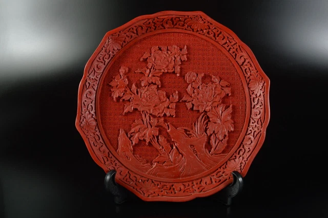 G2914: XF Chinese Resin Tsuishu Flower Wreathe-shaped ORNAMENTAL PLATE/Dish