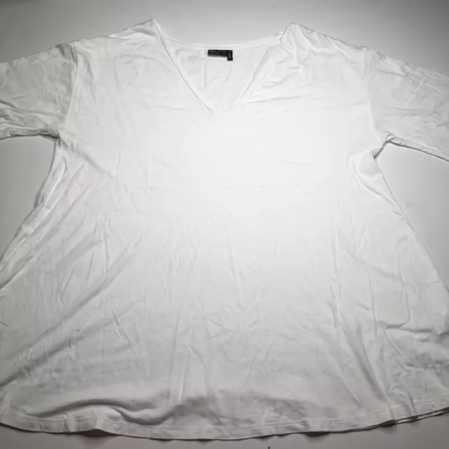 ASOS Maternity T Shirt Bright White VNeck w/ Wide Cut Soft Comfy Fit Size 18 XXL