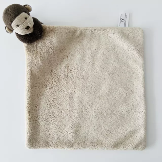 NEXT Monkey Comforter Brown Beige Tan Baby Soft Plush Blankie Doudou Soother Toy