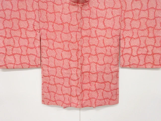 6659166: Japanese Kimono / Antique Haori / All Shibori / Abstract Grid