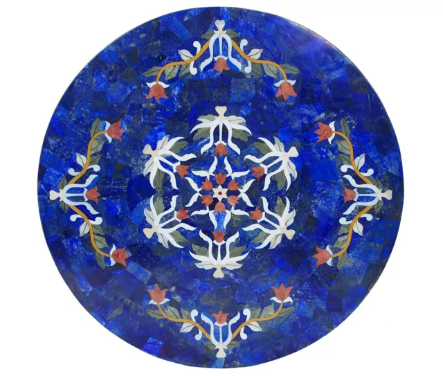 80 cm Pietra Dura CouchtischTisch Mosaik table wohnzimmertisch Lapis Afghanistan