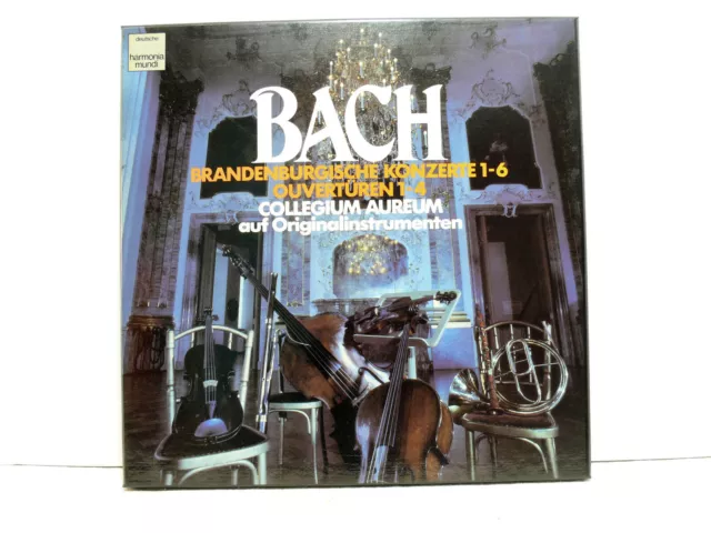 LP Bach Brandenburgische Konzerte  Ouvertüren Collegium Aureum   - 4 x LP Box