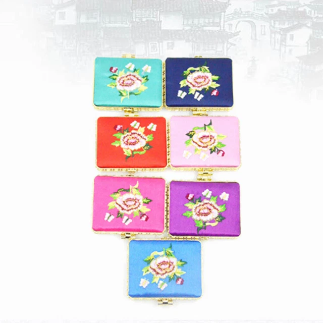 1 pieza Espejo plegable para billetera Bolsa Espejo portátil Espejo para billetera