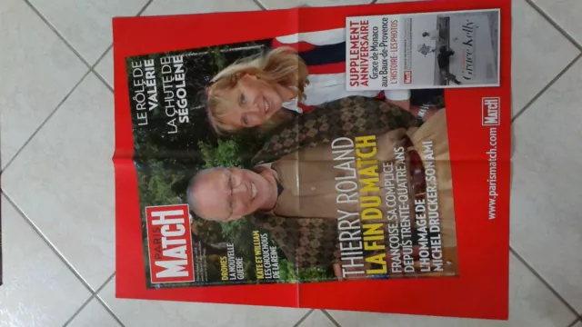 collector affiche paris match grd format  mort THIERRY ROLAND 2012 port offert