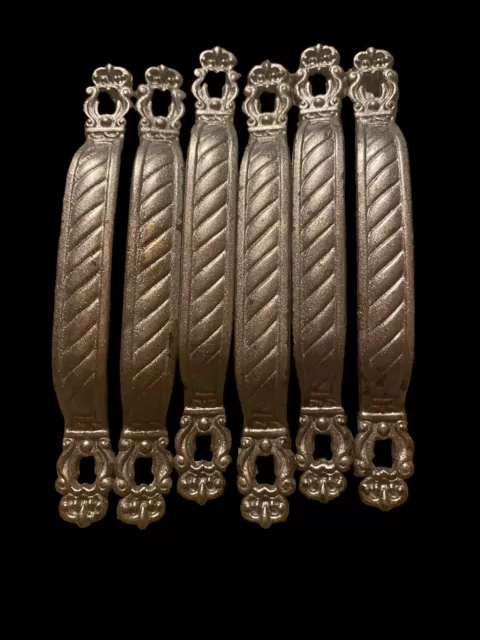 vintage Hyer pulls handles silver Set Of 6 Cabinet Drawer