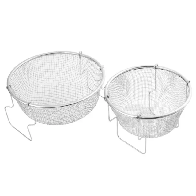 Stainless Steel Fry Baskets with Handles (2pcs) for Cooking-QP