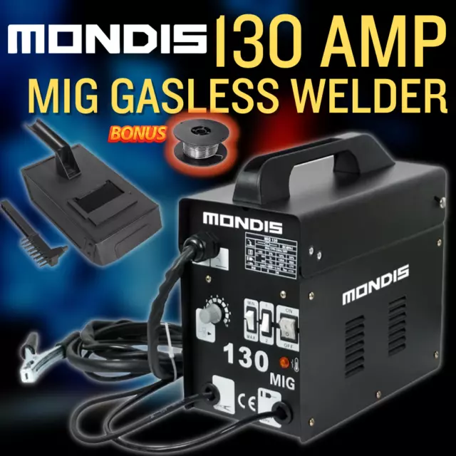 Mondis MIG 130 Amp Professional Portable Gasless Welding Machine